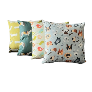 Scatter Cushions Furry Friends 100% Cotton Zipped Covers 40cm x 40cm Pack of 2