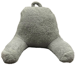 Teddy Fleece Reading Cuddle Cushion Grey